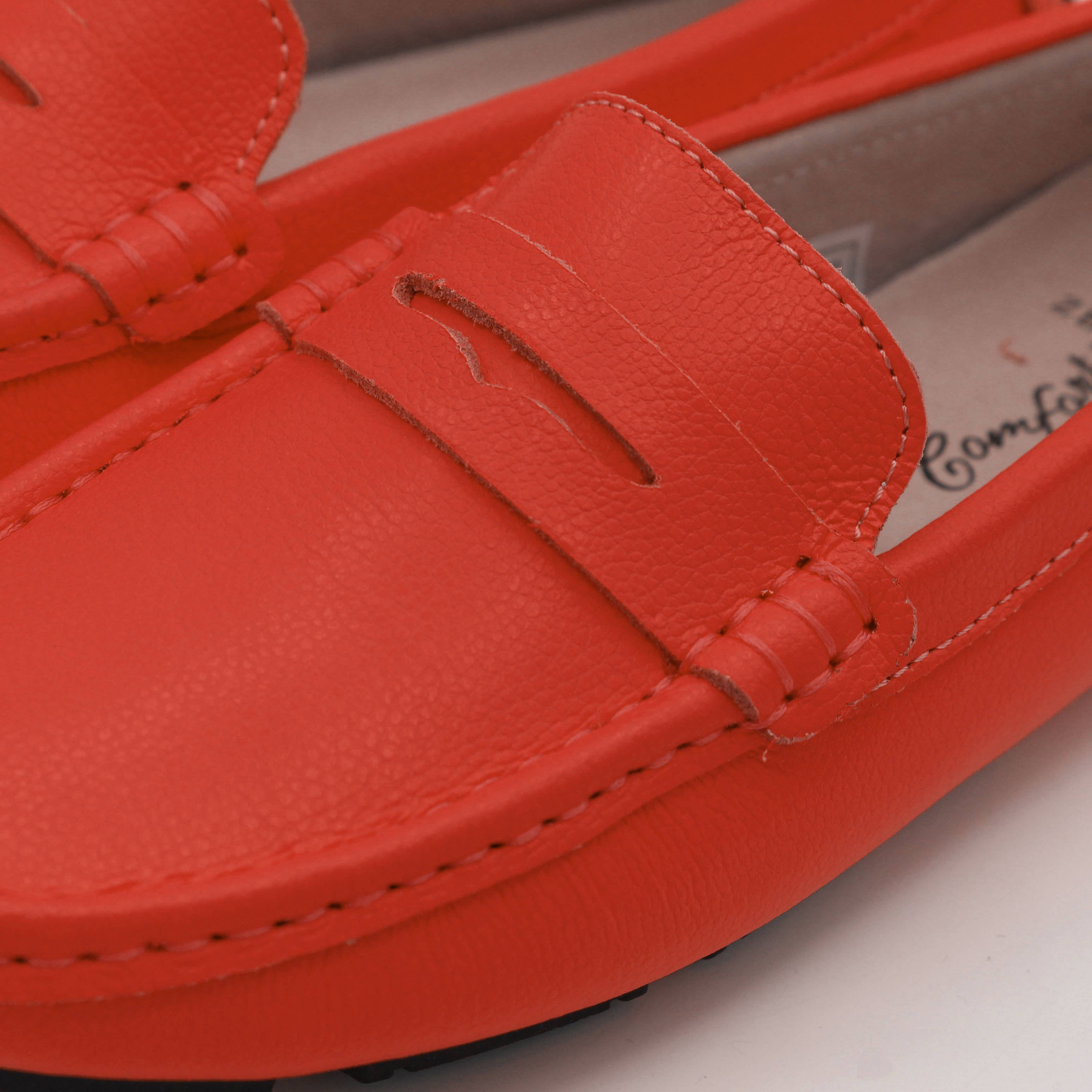 Rojo Women's Leather Moccasin Loafer Flat Shoes-Zerimar for wholesale on Faire4