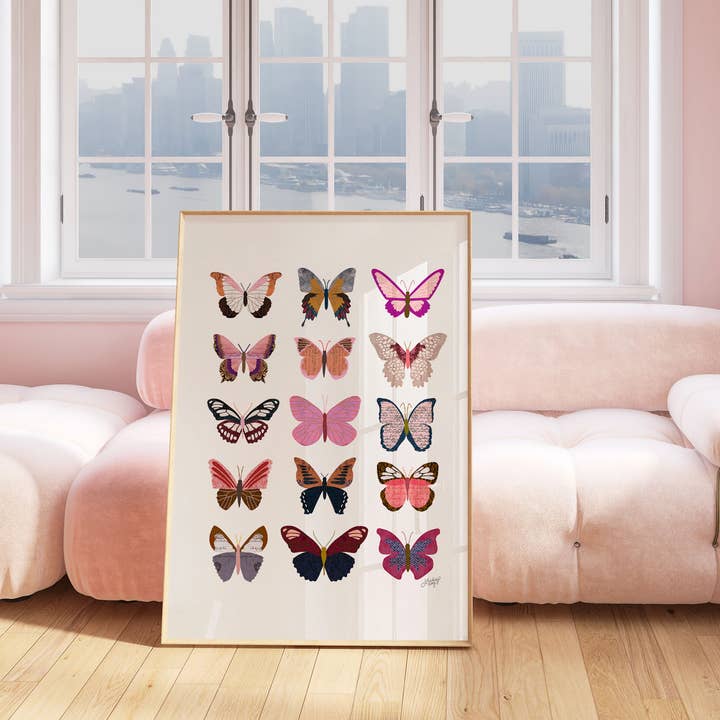 Lindsey Kay Collective - Wholesale Art Print - Colorful Butterflies Collage - Art Print5