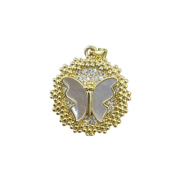 Nora James jewelry - Wholesale Individual Charm/Pendant - Dotted butterfly charm