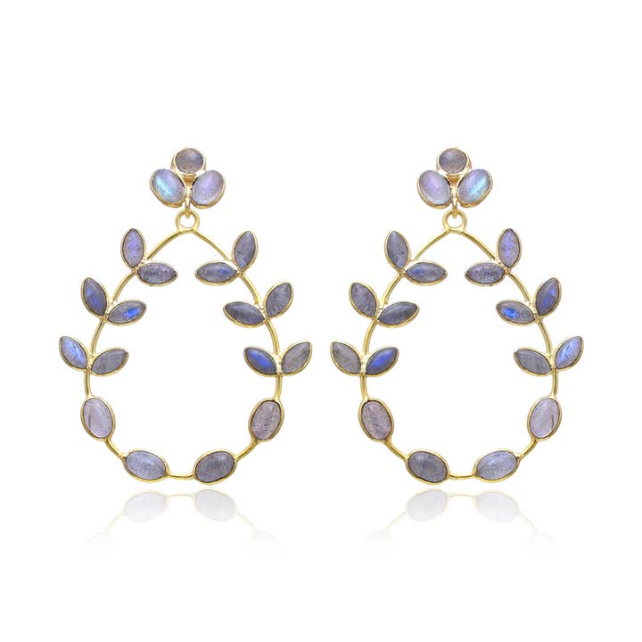 Garland lysekrone øreringe for engroshandel hos Leslie Francesca Designs