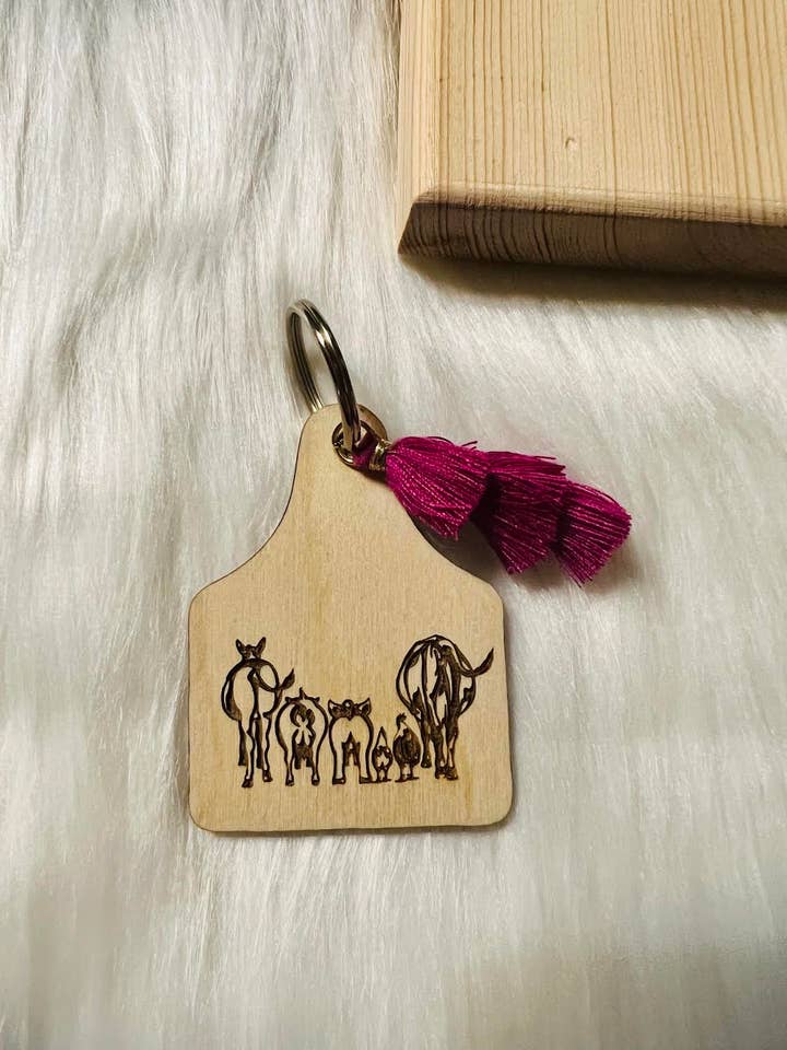 Farm Animal nøglering for engroshandel hos M&H Custom Crafts, Gifts, & Designs