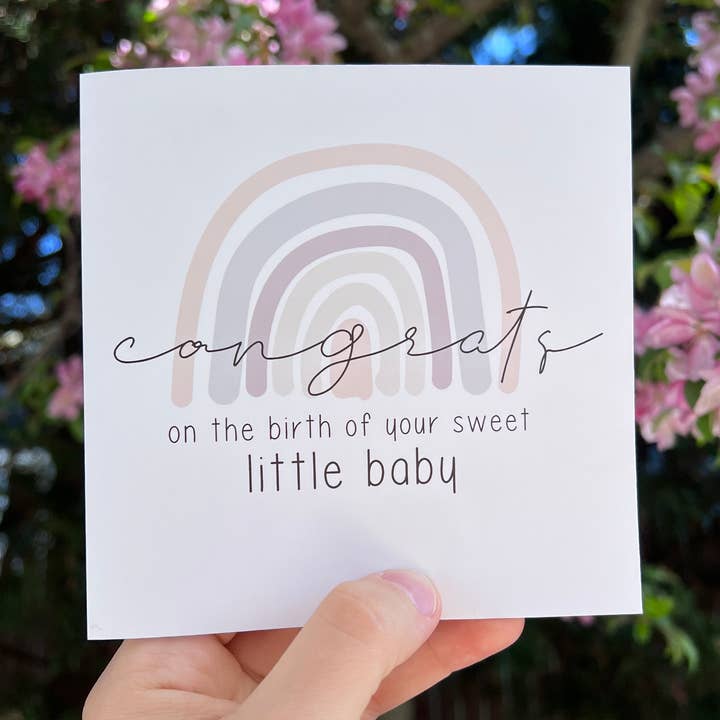 Congrats on your birth - Greeting Card for wholesale by Craftedbysamm