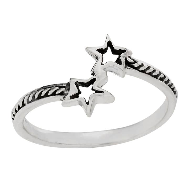 Bague en argent sterling Binary Star pour la vente par Tiger Mountain Jewelry