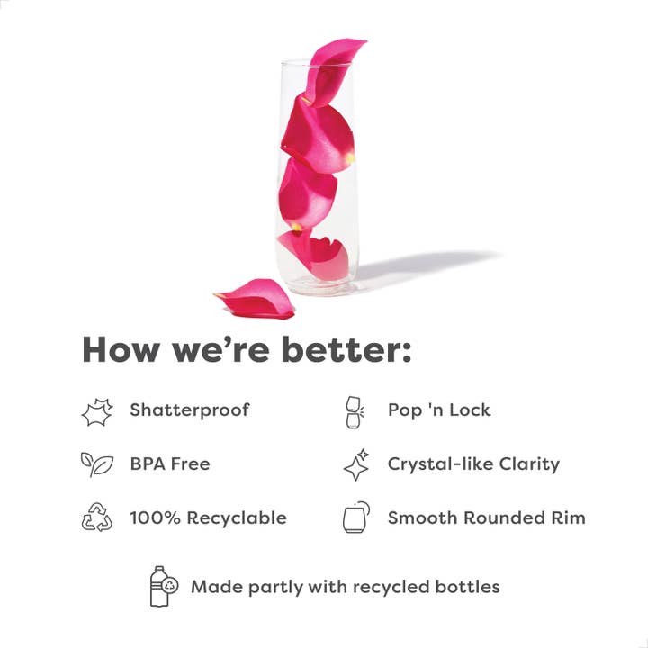 TOSSWARE - Wholesale Champagne Flute - TOSSWARE POP 9oz Flute, Premium Quality, Recyclable BPA-free1