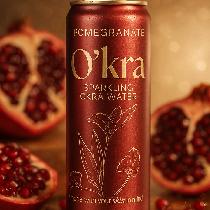 PRE-ORDER: Pomegranate O'kra- Sparkling Okra Water for wholesale by Rejuvenation