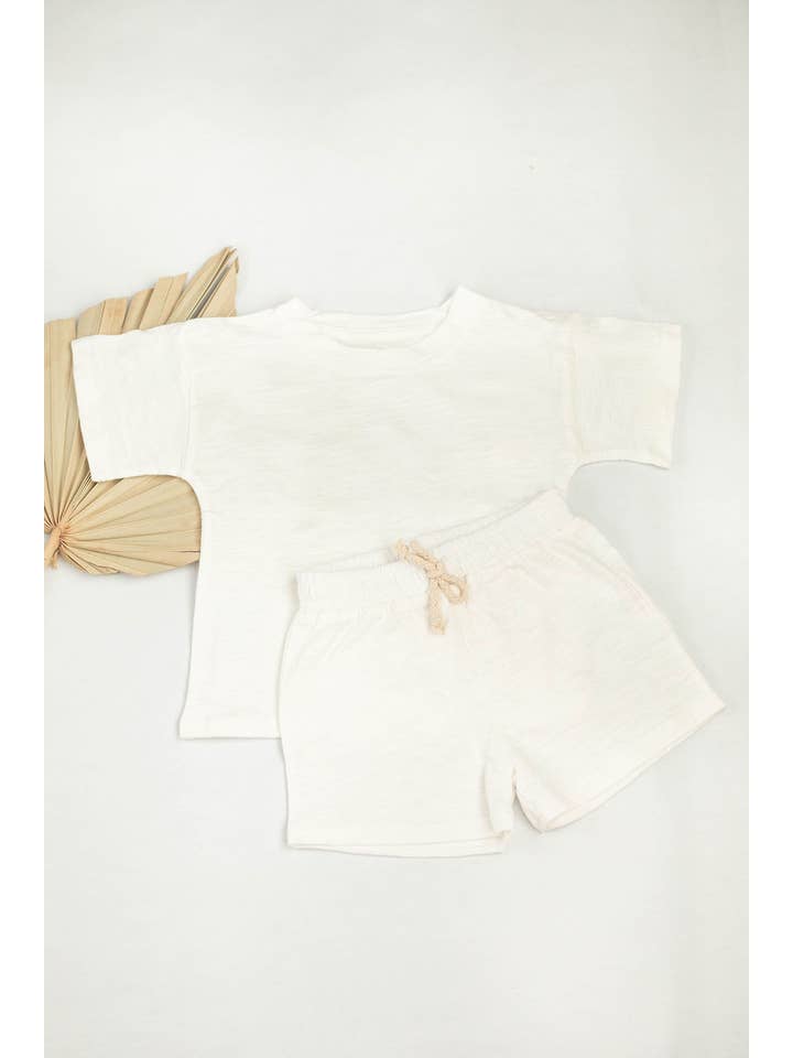 Little Organic Co - Wholesale Lounge Set - Kids - Baby organic Short Sleeve kids Lounge set