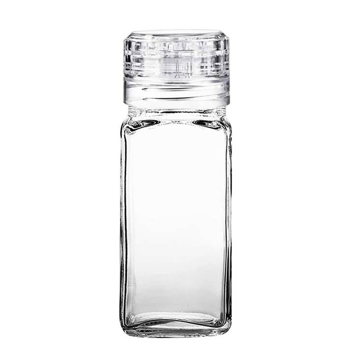PRIDE INDIA BRANDS - Wholesale Jar - Small Clear Glass Spice Shaker Jars with Caps8