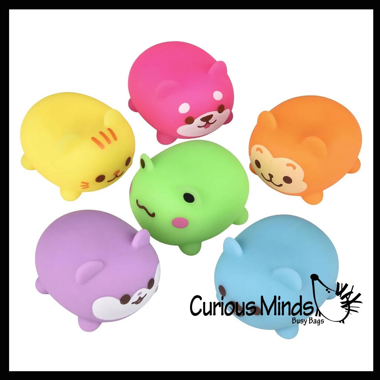 Curious Minds Toys - Wholesale Fidget Toy - Kids - 1 Soft Mini Kawaii Animal Stress Ball - Sensory Fidget Stres3