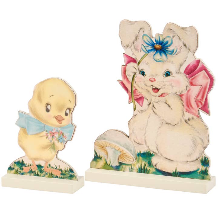 Bunny & Chick Stand Up Set for wholesale by Primitives by Kathy