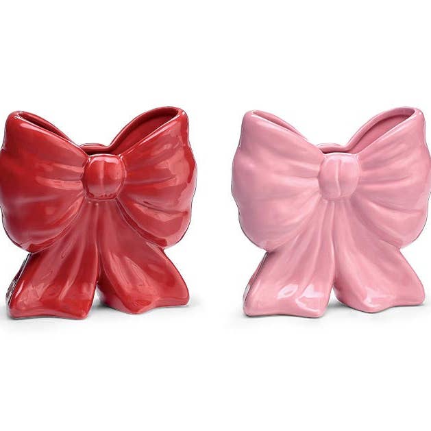 Día de San Valentín - JARRÓN DE BOW DE CERÁMICA DE 6,25" para venta al por mayor de Dunn Deals