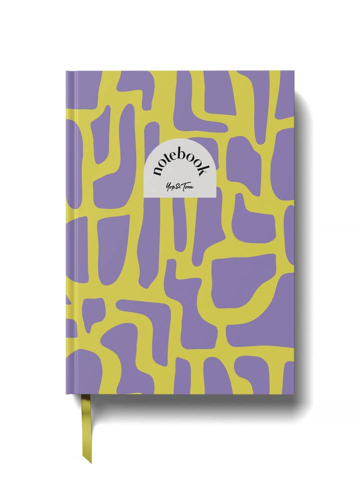 Lined Journal Purple Islands | Hardcover | A5 Notebook for wholesale by Yop & Tom USA | Design-led Stationery