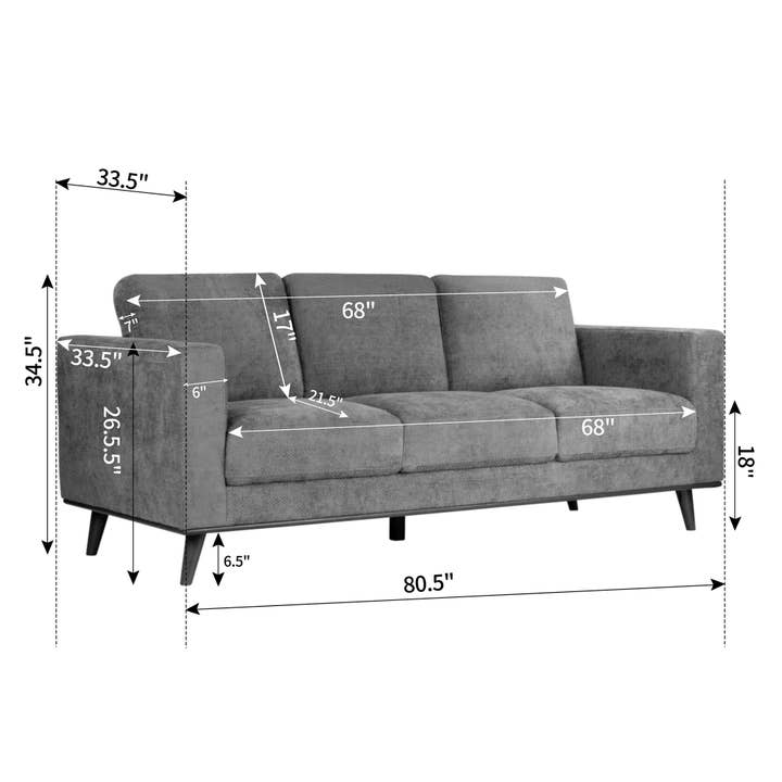 Glamour Home - Wholesale Sofa - Bishop Brown Corduroy Twill Fabric Sofa with Wood Legs3