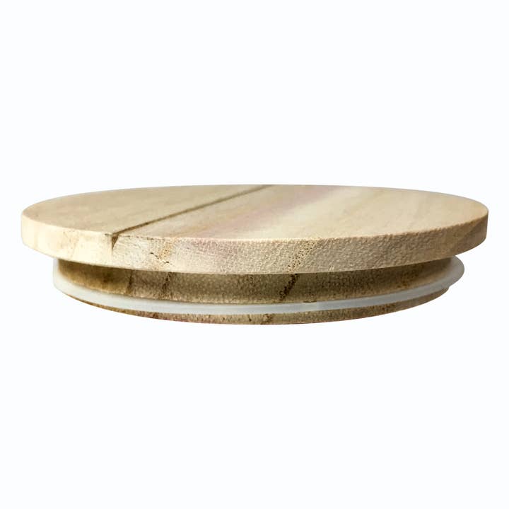 General Wax & Candle Company - Wholesale Candle Holder - Natural Wood Candle Lid - Fits our 9.5 oz Monticiano