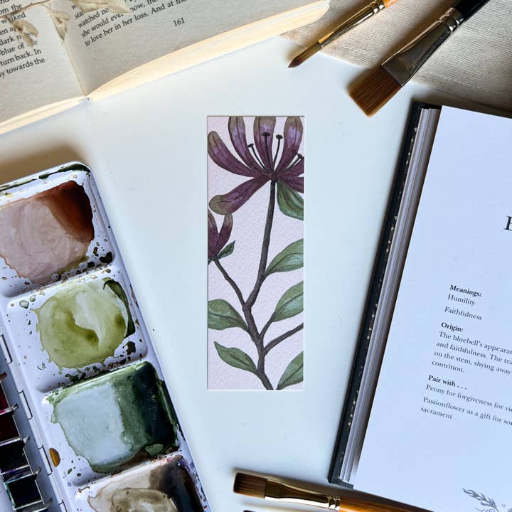 Honeysuckle Bookmark for wholesale by Pippin Prints