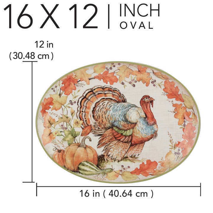 Certified International - Wholesale Platter - Autumn Harvest Breeze Oval Turkey Platter 16in x 12in4
