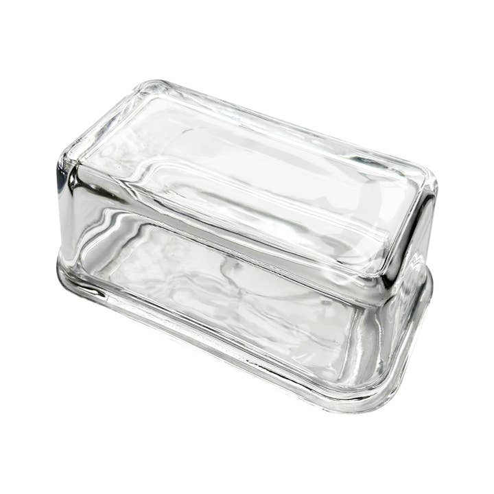Fox Run Brands - Wholesale Butter dish - Fox Run Glass Butter Dish With Cover, 6.7” x 4.1” x 3”5