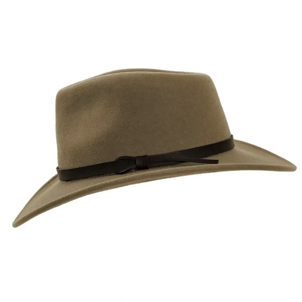 American Hat Makers - Wholesale Fedora - Unisex - Crushable Wool Felt Outback Hat - Style Pathfinder8