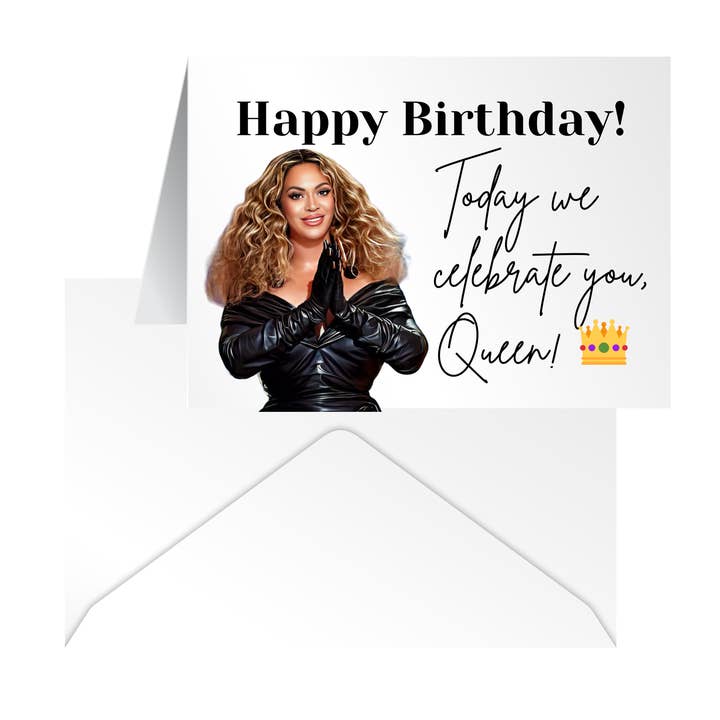 Carte d'anniversaire - Beyoncé pour la vente par Argent Design Co