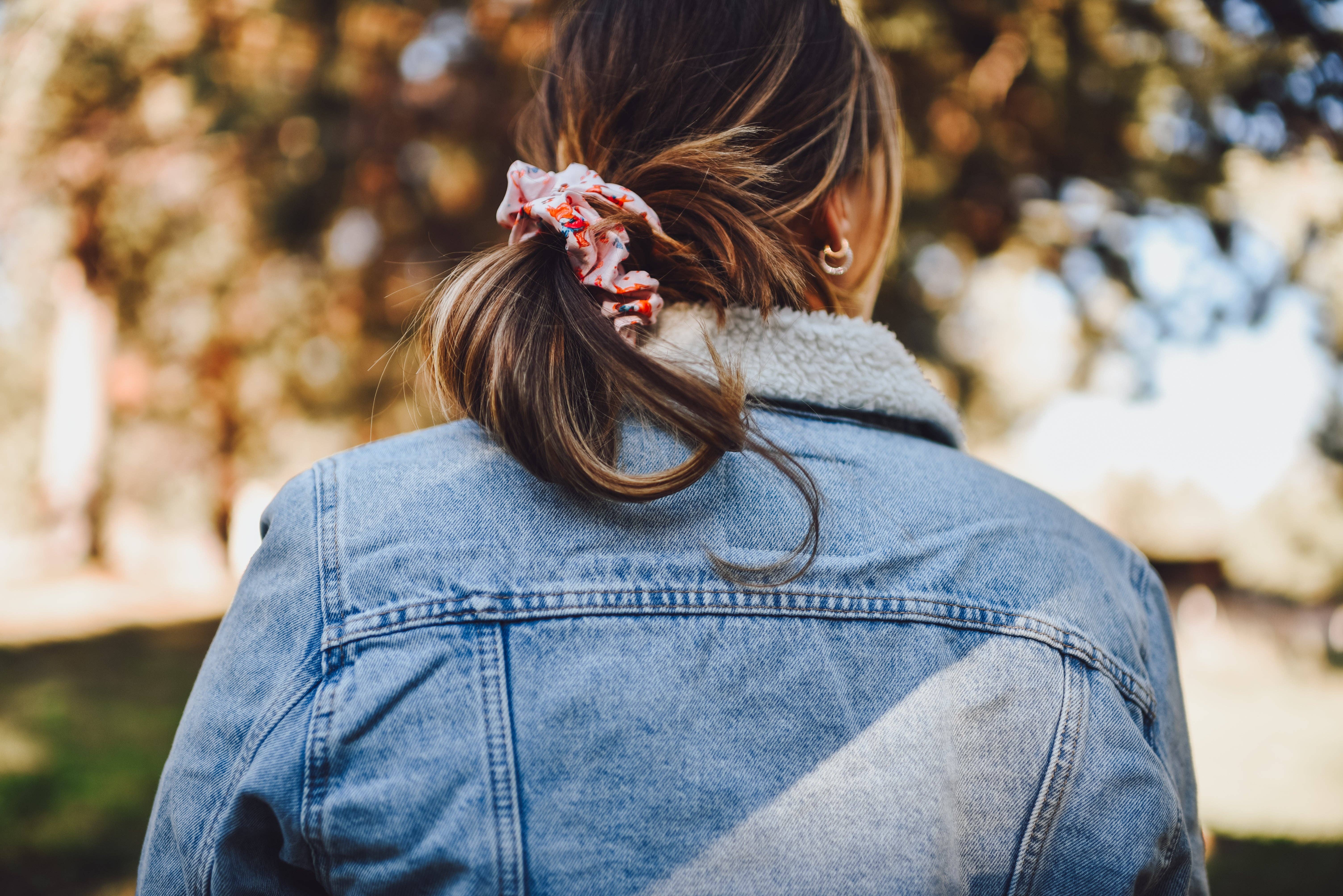 Tirzah Lane Art - Wholesale Scrunchie - Women's - Brunette Cowgirl and Horse Scrunchie Cowgirl Hair Accessory3