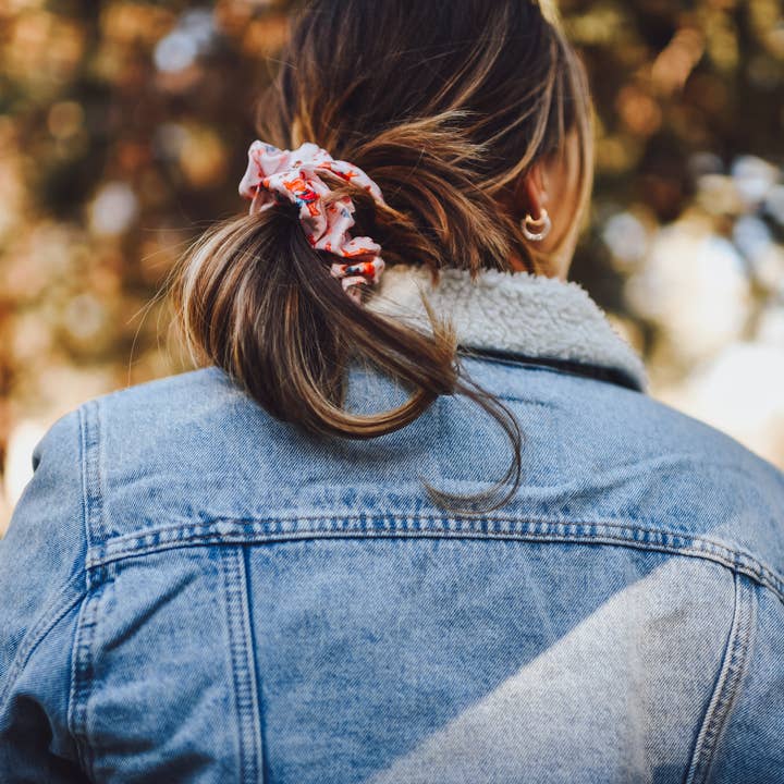 Tirzah Lane Art - Wholesale Scrunchie - Women's - Brunette Cowgirl and Horse Scrunchie Cowgirl Hair Accessory3