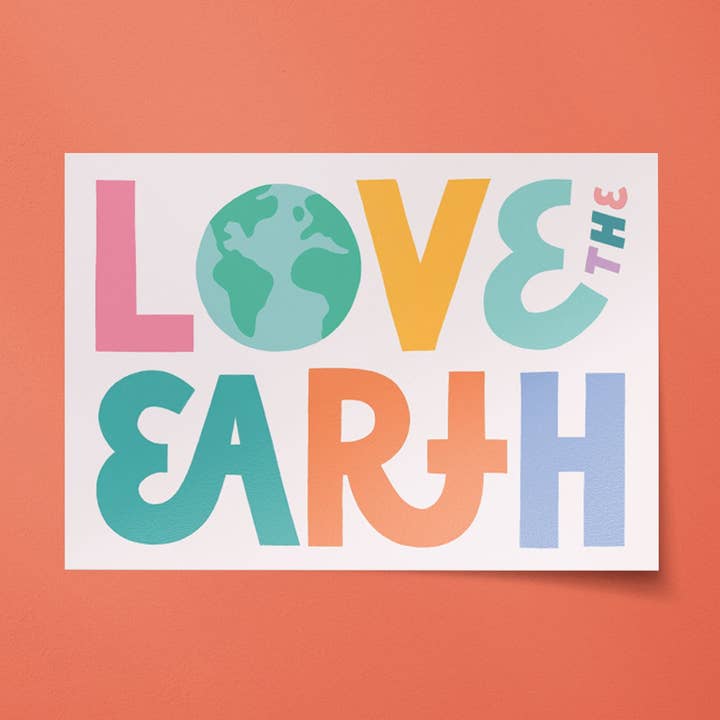 Love The Earth Sticker for wholesale by Little Something Co.