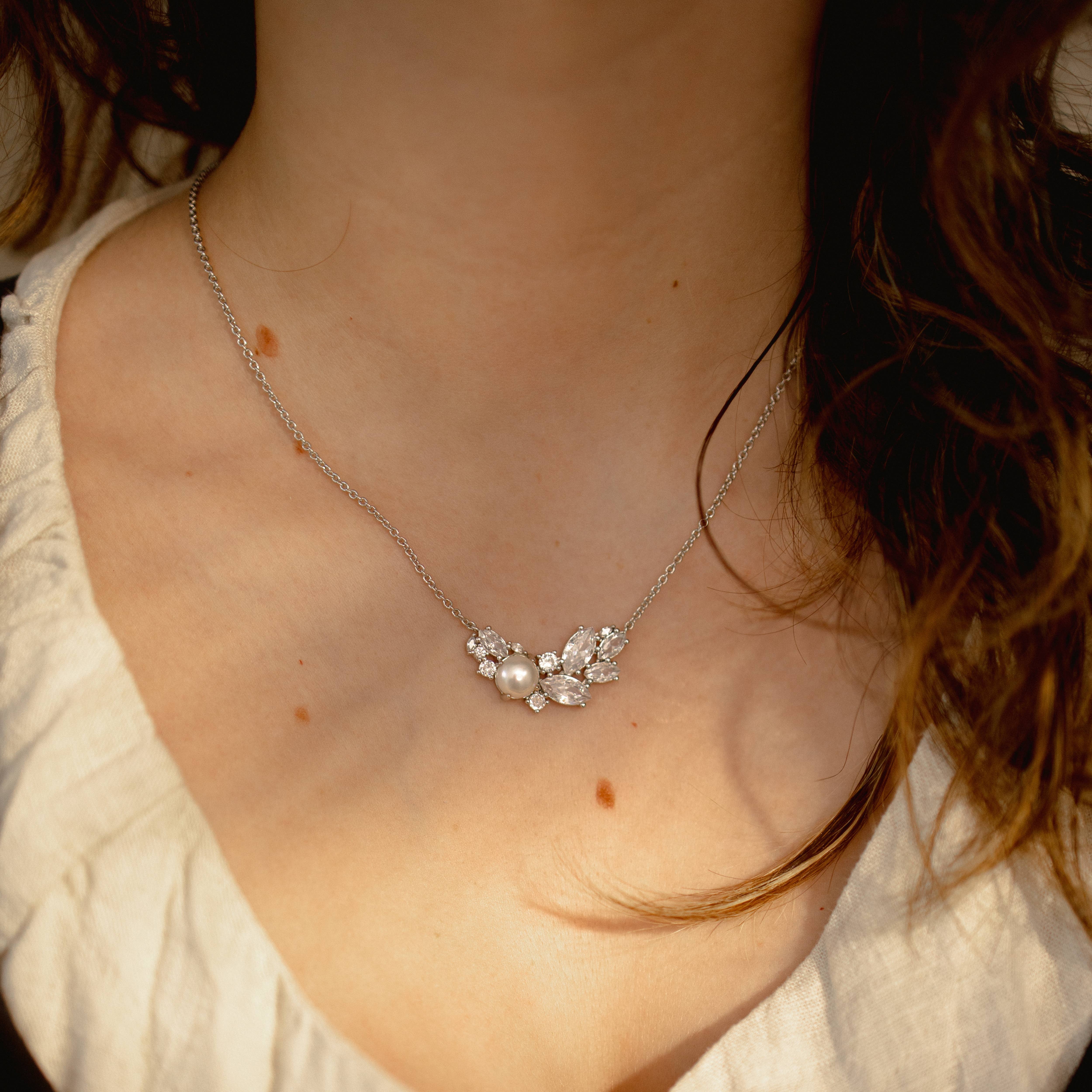 hope love shine – wholesale Beaded/pearl necklace – Graduation Gift for Her - Pearl and Crystal Necklace2