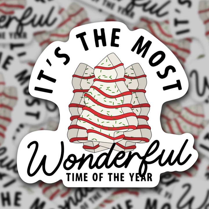 Mest underbara tid på året, Holiday Snack Cake Sticker för wholesale av Sage and Virgo