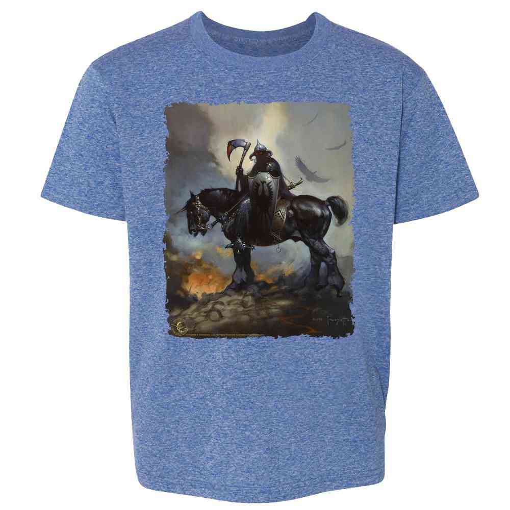 Pop Threads - Venta al por mayor Camiseta serigrafiada - Niños - Camiseta Death Dealer de Frank Frazetta Art Horror para niños y jóvenes7