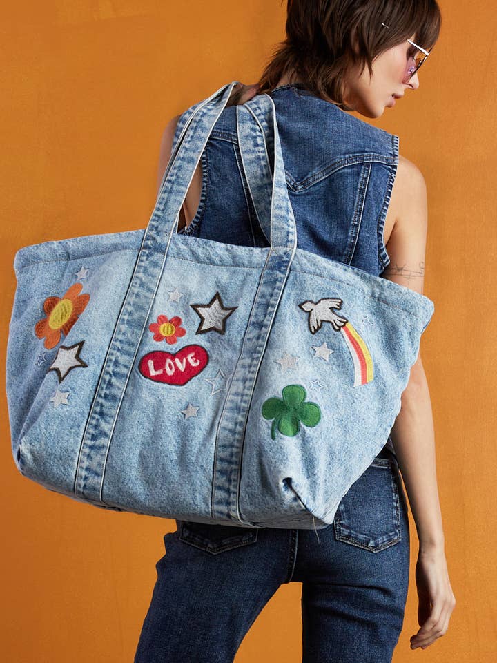 The Perfect Sized Denim Tote for wholesale by Billy T
