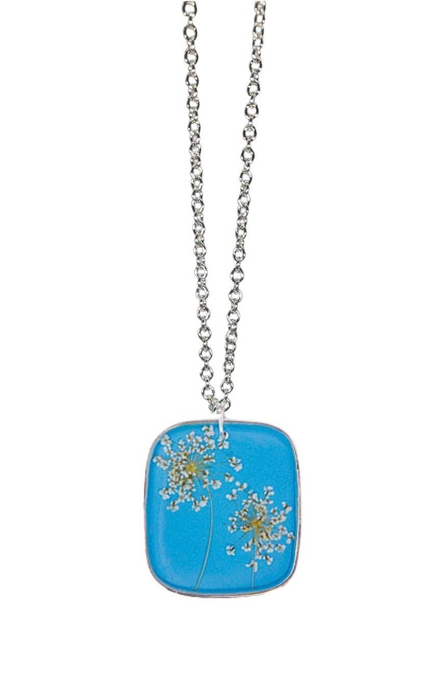 Shari Dixon - Wholesale Pendant/Charm Necklace - Laceflower on Belize Breeze Large Square Necklace1