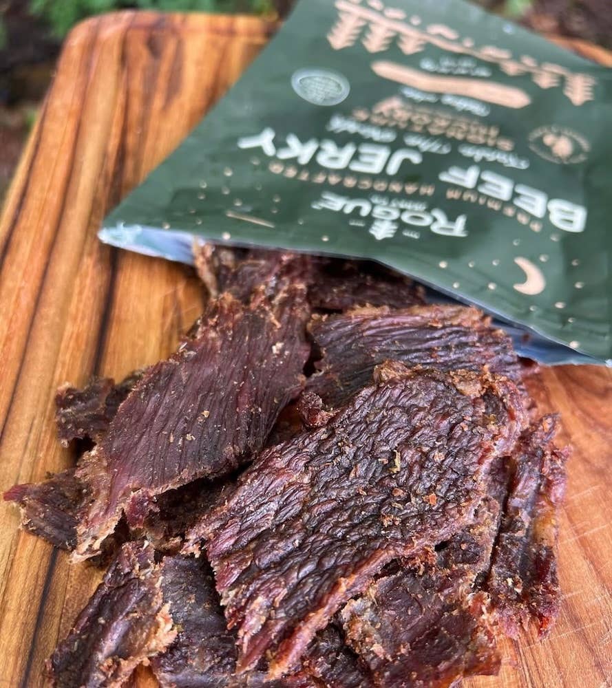 Rogue Jerky Co. - Wholesale Jerky - Beef Jerky Snack Floor Display + 96 Bags (4 Flavors)2