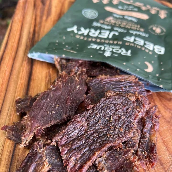 Rogue Jerky Co. - Wholesale Jerky - Beef Jerky Snack Floor Display + 96 Bags (4 Flavors)2