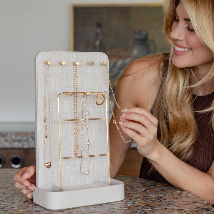 Stackers - Wholesale Sieradenstandaard en display - Oatmeal & Linnen Alles-in-één Sieradenhouder4