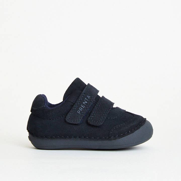 Zapatilla deportiva Rocket Navy Suede First Walker para venta al por mayor de PRENTA Shoes