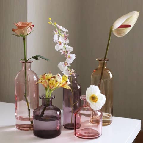 Sweet Home Deco - Wholesale Vase - Colorful Bud Vases, Assorted Glass Bottles, Flower Vases16