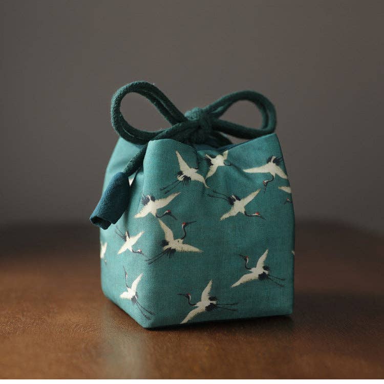 Gohobi （We cover U.S. import duties） - Wholesale Storage Bag - Gohobi Birds Mountains Rivers Teaware Storage Travel Bag Shifuku10