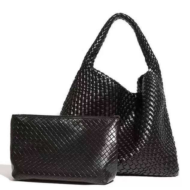PEACH ACCESSORIES - Wholesale Top handle bag – women's - Large Weave Two in One Handbags B168320