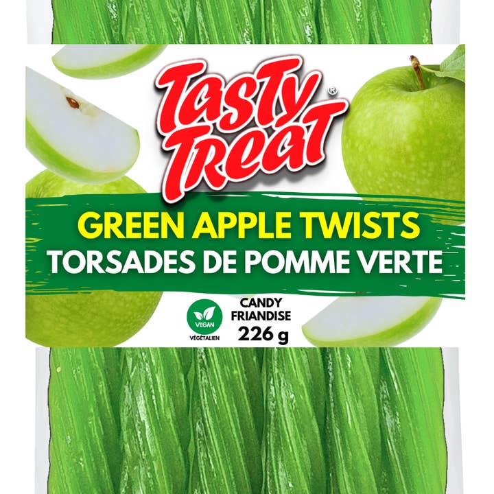 Green Apple Licorice Twists 226g for wholesale by Tasty Treat