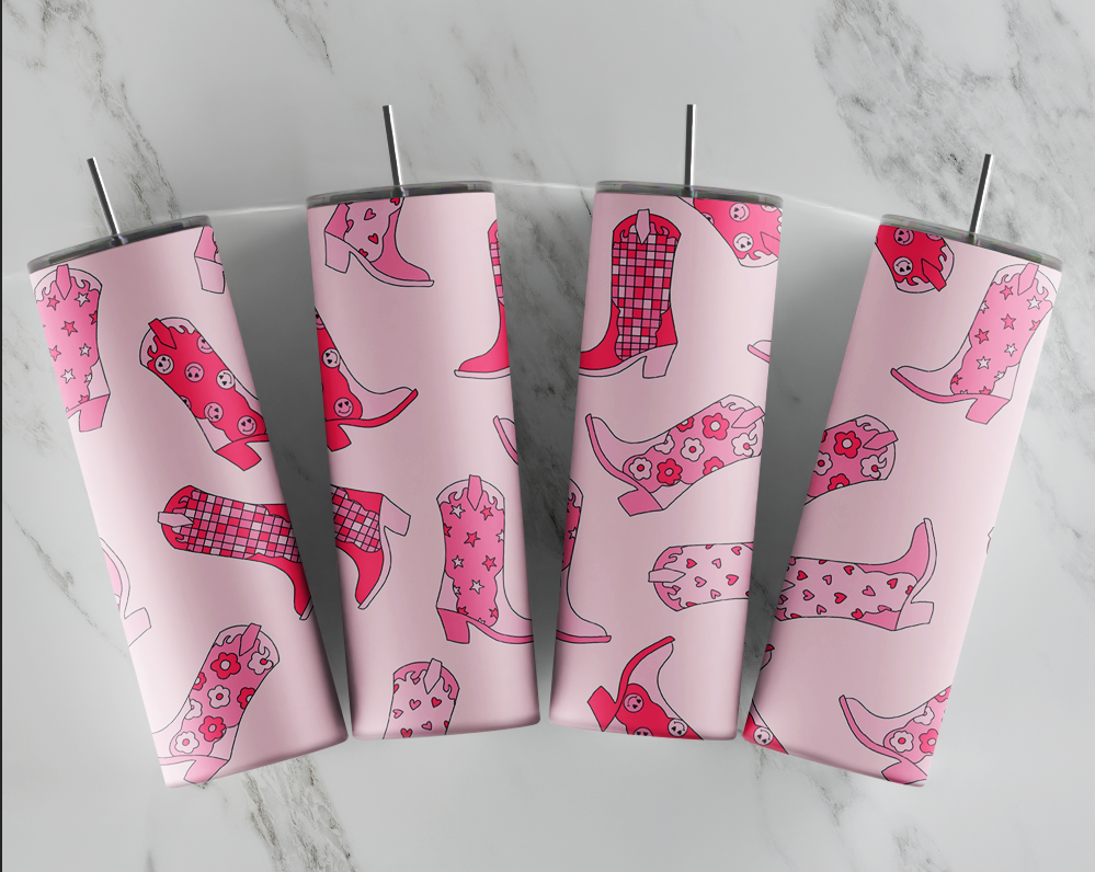 So Peachy Designs - Wholesale Insulated Mug/Tumbler - Country Valentine Tumbler, Western Valentine's Day Cup  1