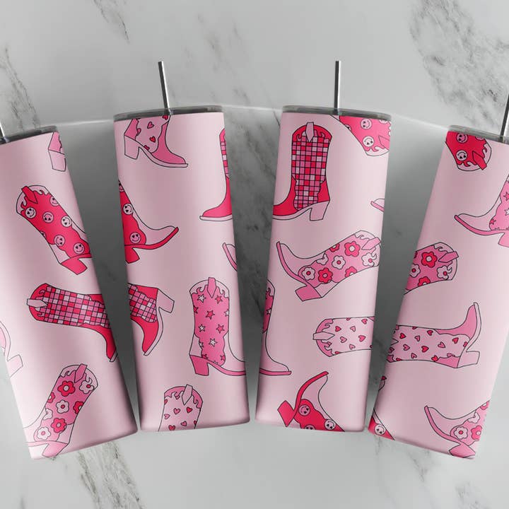 So Peachy Designs - Wholesale Insulated Mug/Tumbler - Country Valentine Tumbler, Western Valentine's Day Cup 1