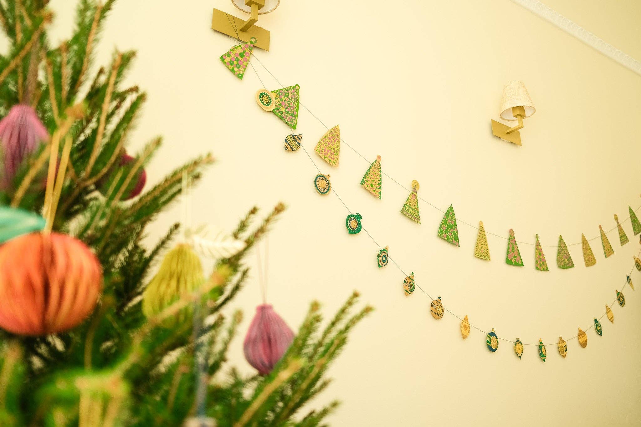 East End Press - Wholesale Bunting/Garland - UK/EU: Midcentury Trees Sewn Garland4