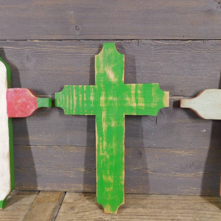 My Amigos Imports – Engroshandel Vægkors – UDSALG-Genanvendt Trækors-ER-Vægdekoration-10x16-Kors-4$3