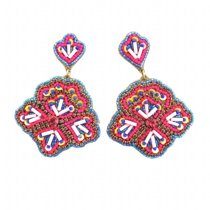 Beth Ladd Collections - Wholesale Dangle Earrings - Taj Flower Earrings