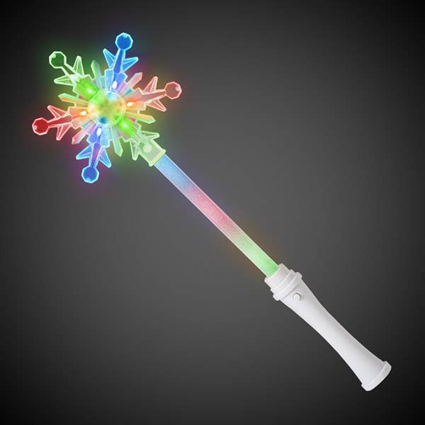 Windy City Novelties - Wholesale Toy Wand - Kids - LED Snowflake Wands – 12 Count Holiday Retail Display