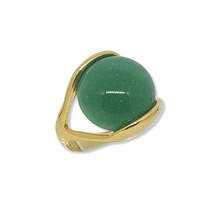 Carla Dieterich - Wholesale Cocktail/Statement Ring - Whisper Sphere Ring - Green Quartz