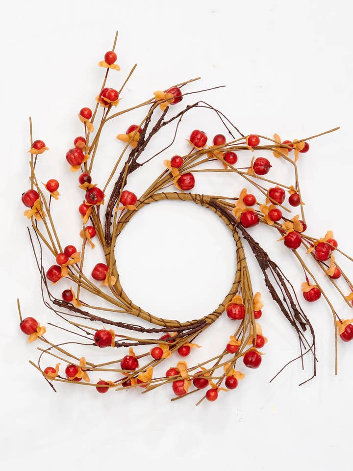 3.5" Bittersweet Putka Pod Candle Ring for wholesale by WORTH IMPORTS