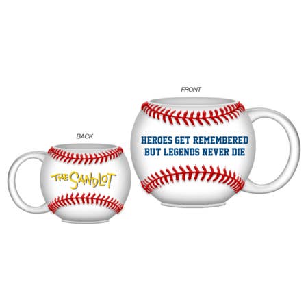 Sandlot Legends Never Die Baseball Ceramic 3D Sculpted Mug for wholesale by Silver Buffalo