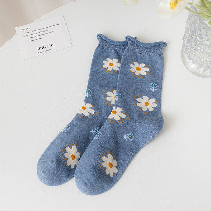 Funkyrel® Atzbranding Limited - Wholesale Socks - Women's - Rufia - Blossom Beauty 3D Floral Embellished Socks2