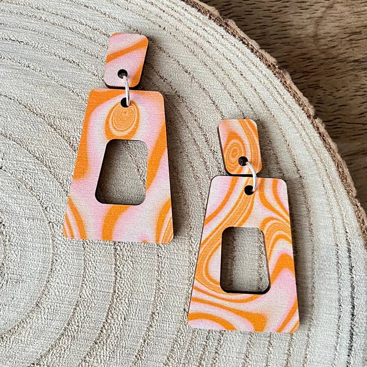 Cool It Daddio ~ Digitally Printed Wooden Earrings for wholesale by Soul and Style