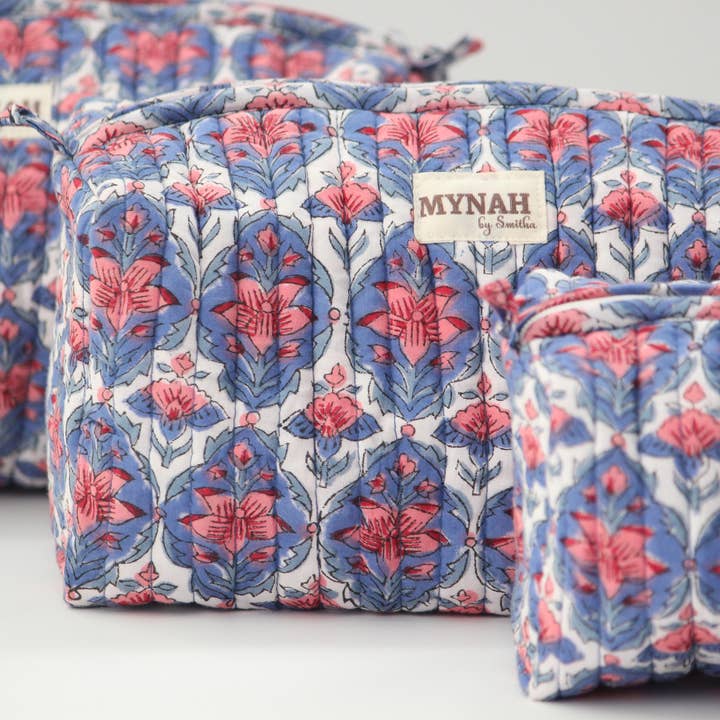 Nantucket floral print travel/make up/organizer/bag-Set of 3 for wholesale by MYNAHbySmitha